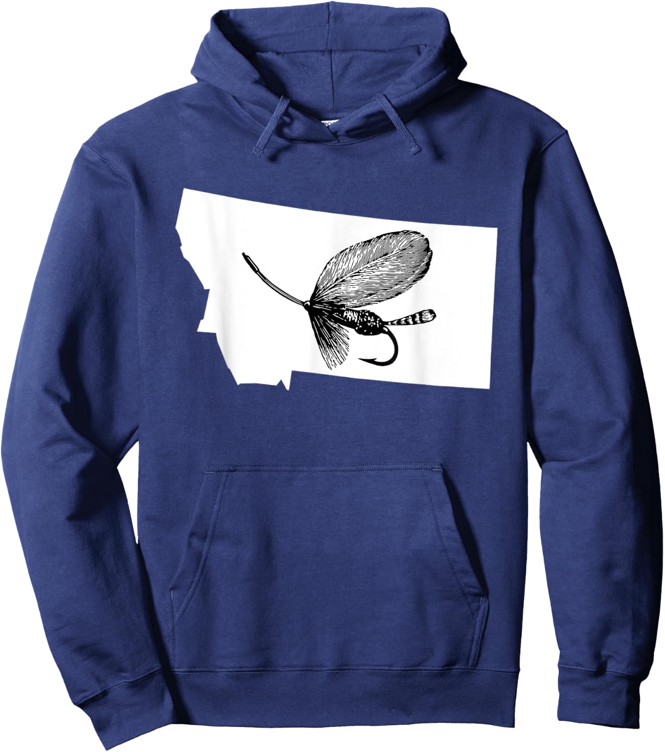 Montana Fly Fishing Shirt - Best MT Angler Gift Hoodie - Hoodie | Navy