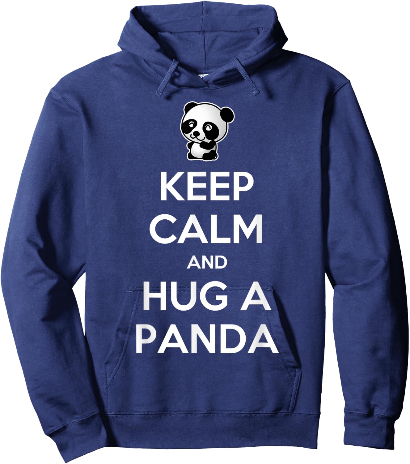 Keep Calm And Hug A Panda Christmas Hoodie - Hoodie | Navy