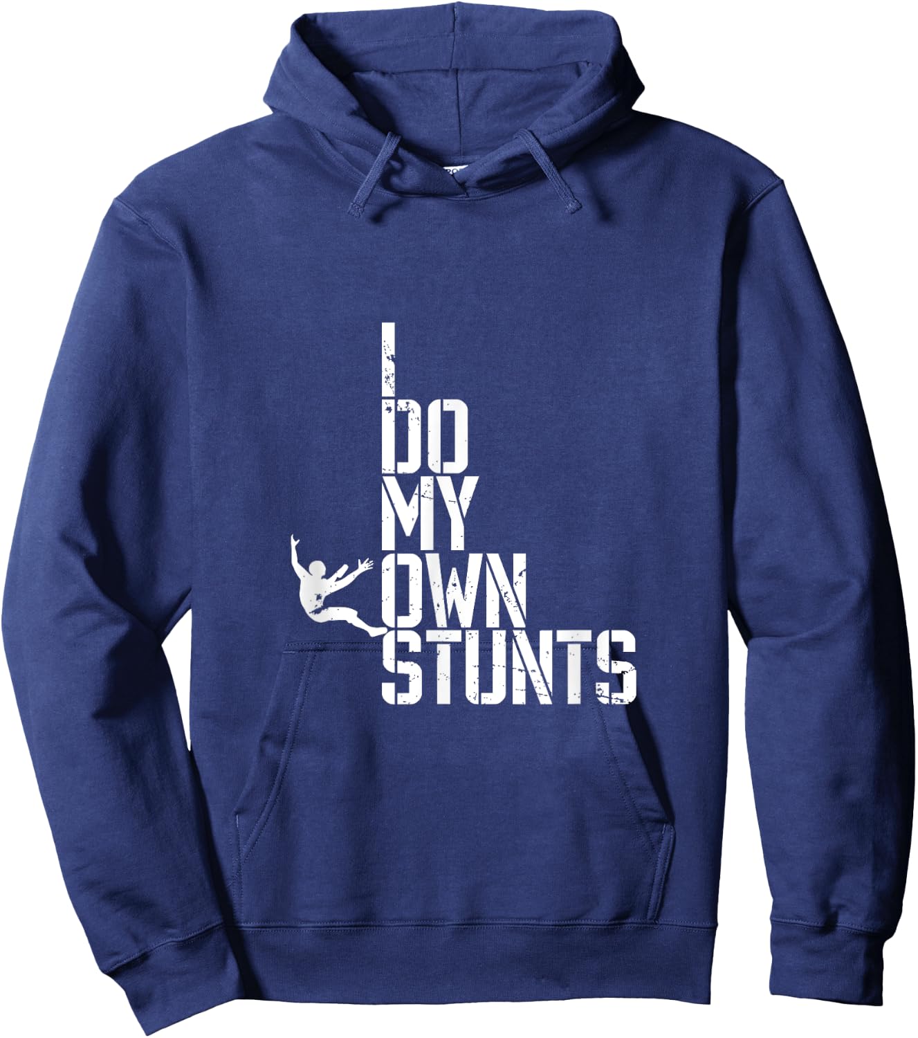 I Do My Own Stunts Hoodie - Hoodie | Navy