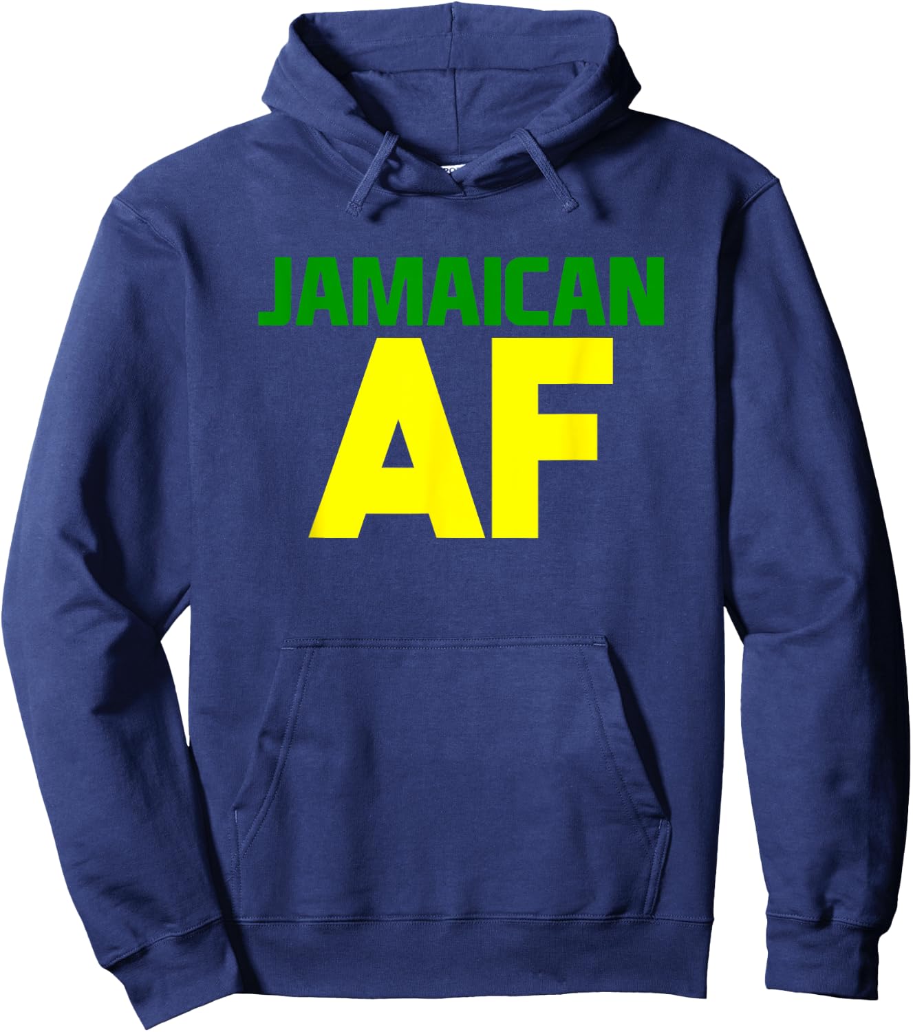Jamaican AF! Yardie Pride, Born Jamaican Hoodie - Hoodie | Navy