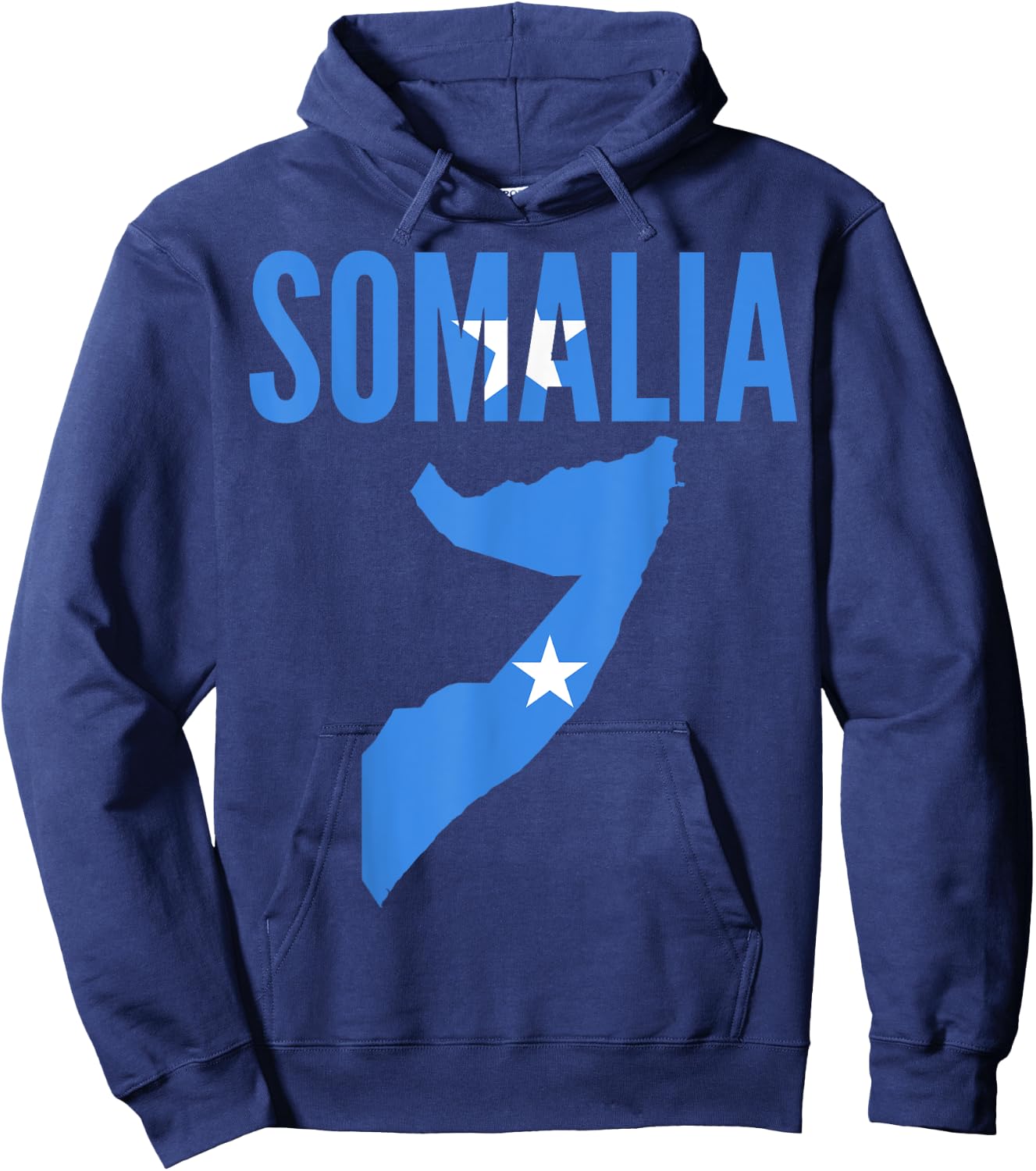 Somali - Somalia Country Map Flag Hoodie - Hoodie | Navy