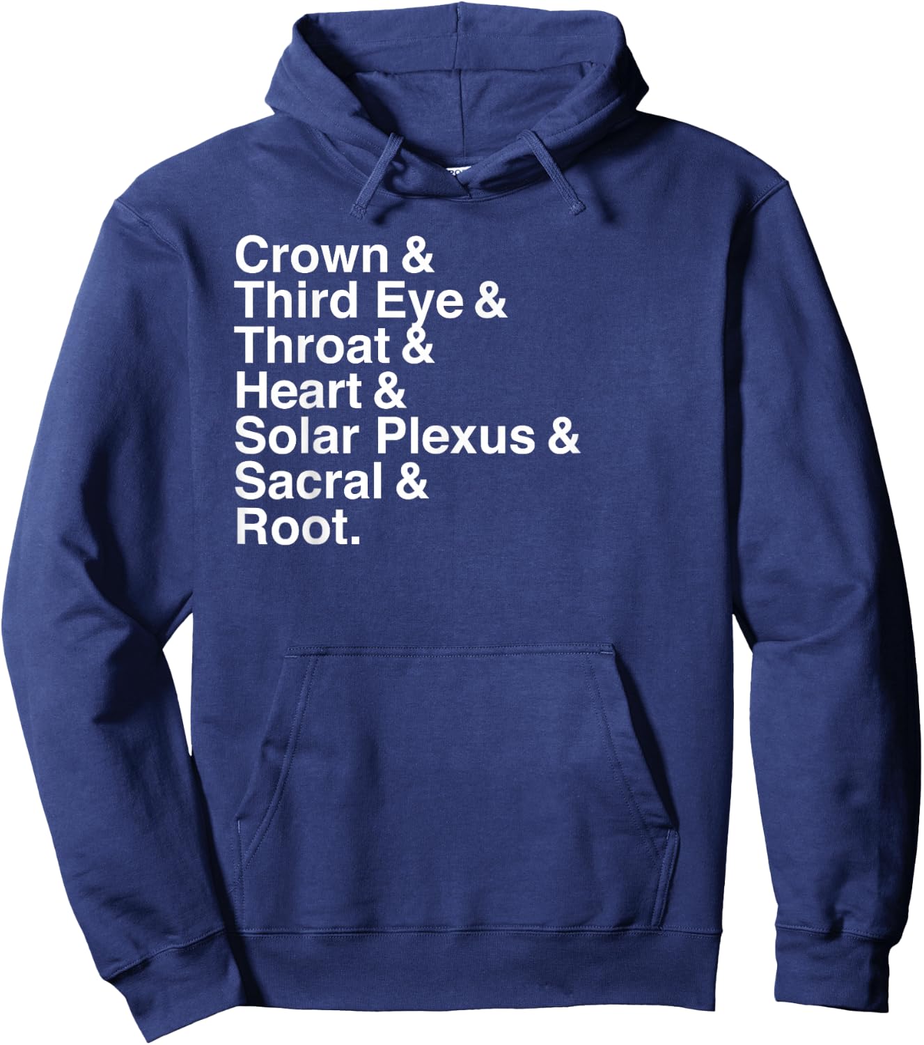 Yoga, Seven Chakras Helvetica Graphic Hoodie - Hoodie | Navy