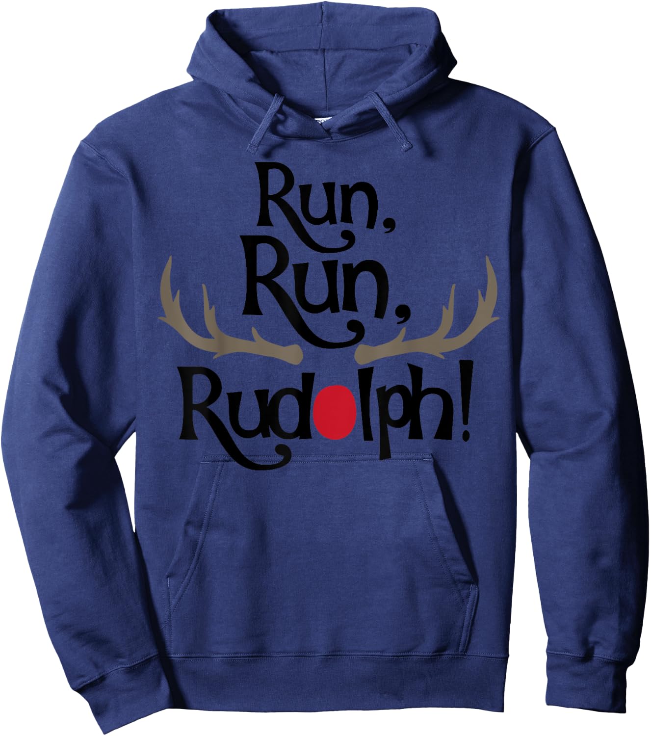 Run Run Rudolph Men Women And Kids Styles Hoodie - Hoodie | Navy