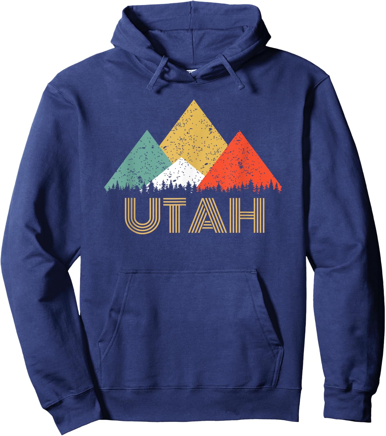 Retro Utah Mountain T Shirt Women and Kids Hoodie - Hoodie | Navy