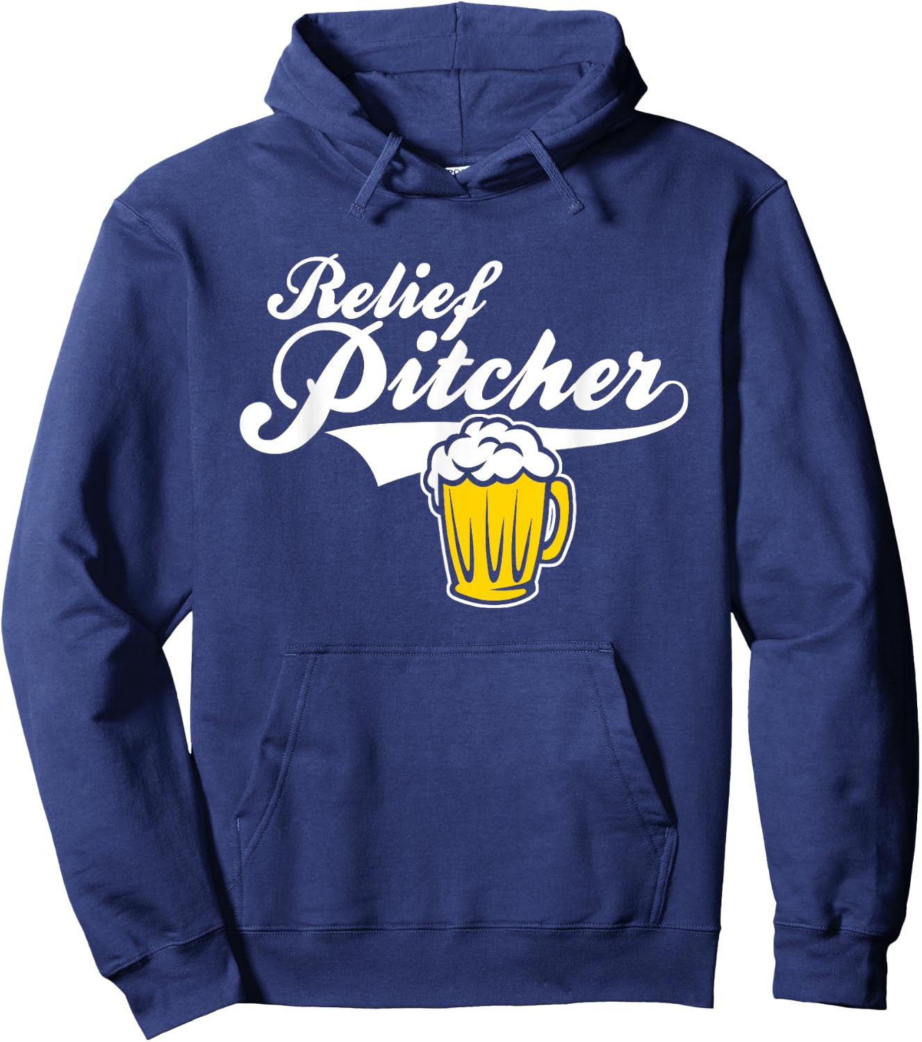 Relief Pitcher - Beer and baseball Hoodie - Hoodie | Navy