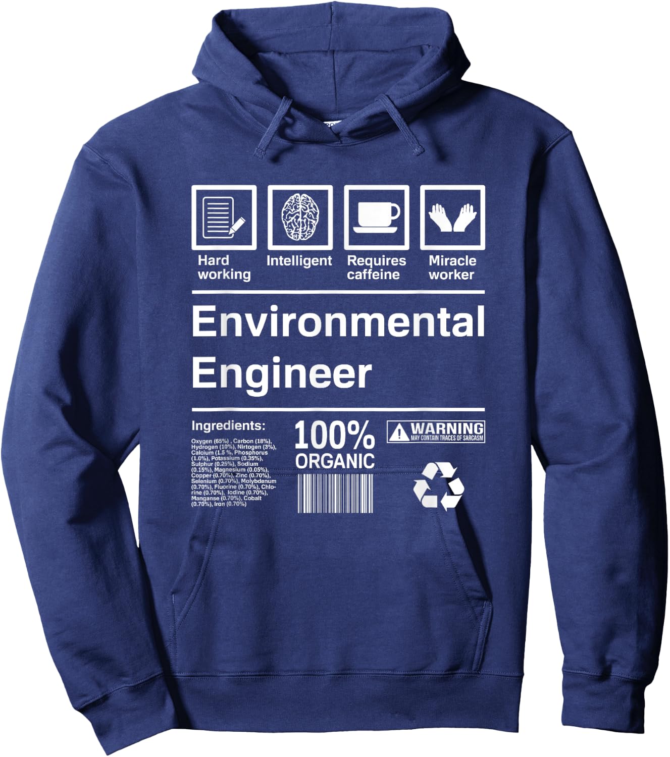 Environmental Engineer Gift Hoodie - Hoodie | Navy