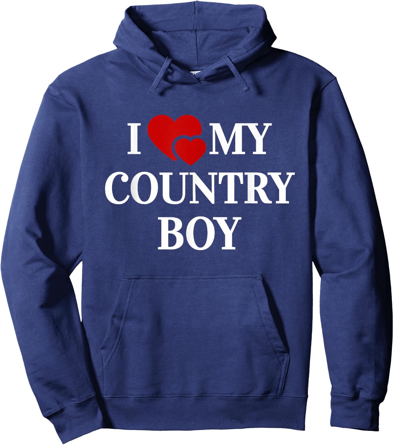 I Love My Country Boy Hoodie - Hoodie | Navy