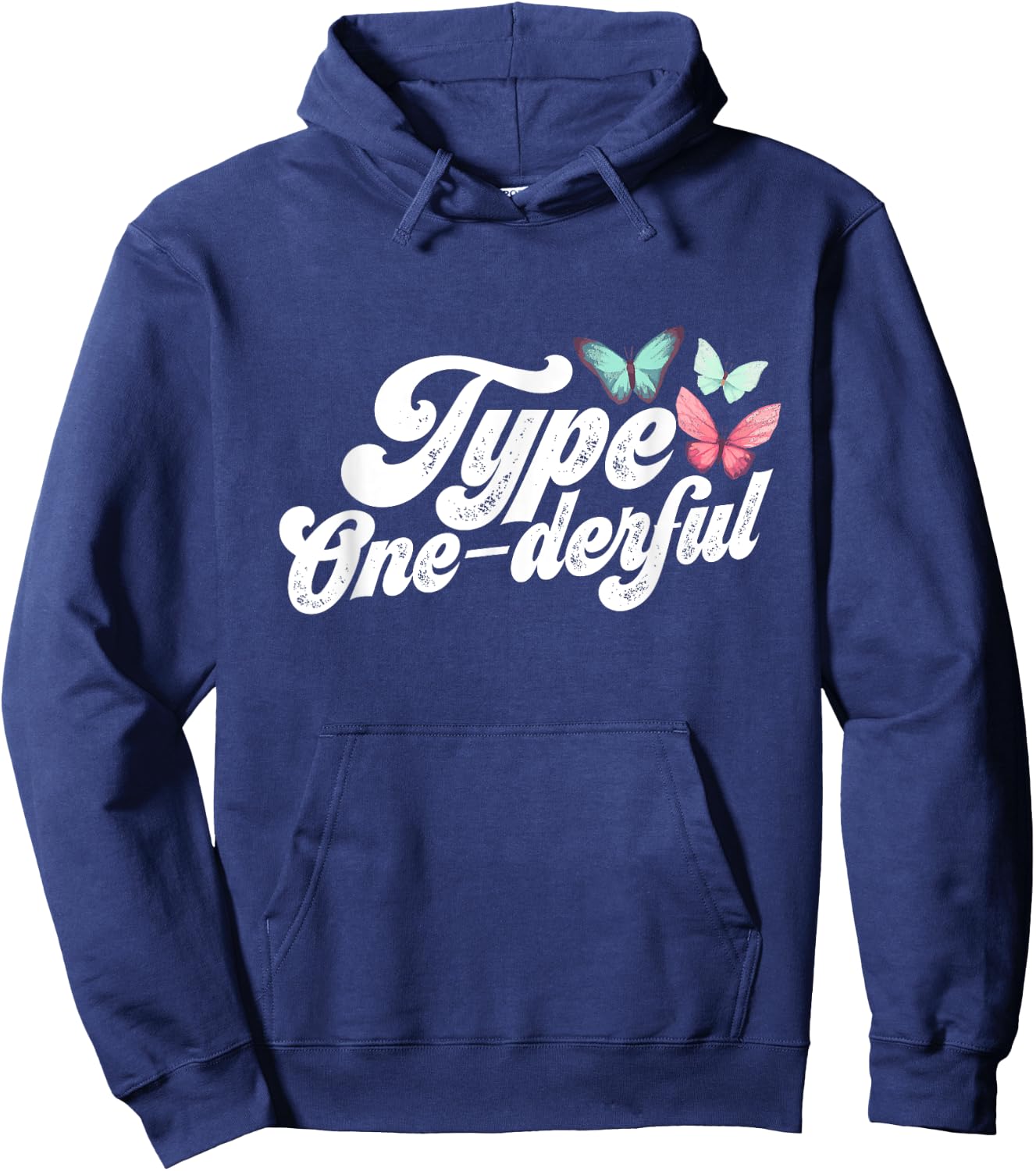 Type One-derful Diabetes T1D Youth Adult Hoodie - Hoodie | Navy