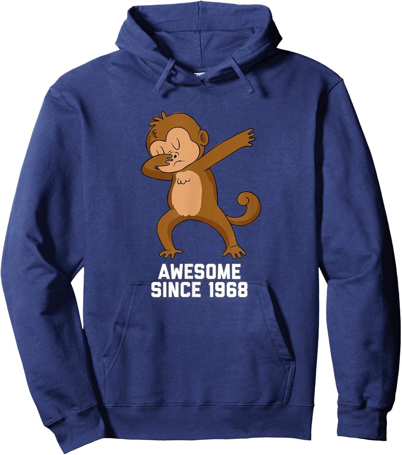 Awesome since 1968 Monkey Dabbing Hoodie - Hoodie | Navy