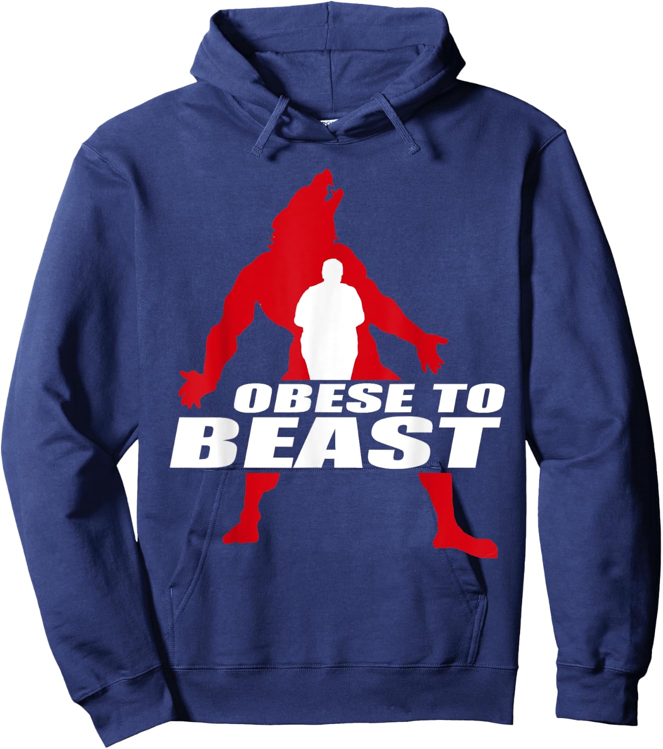 Obese To Beast Yoga Gift Hoodie - Hoodie | Navy