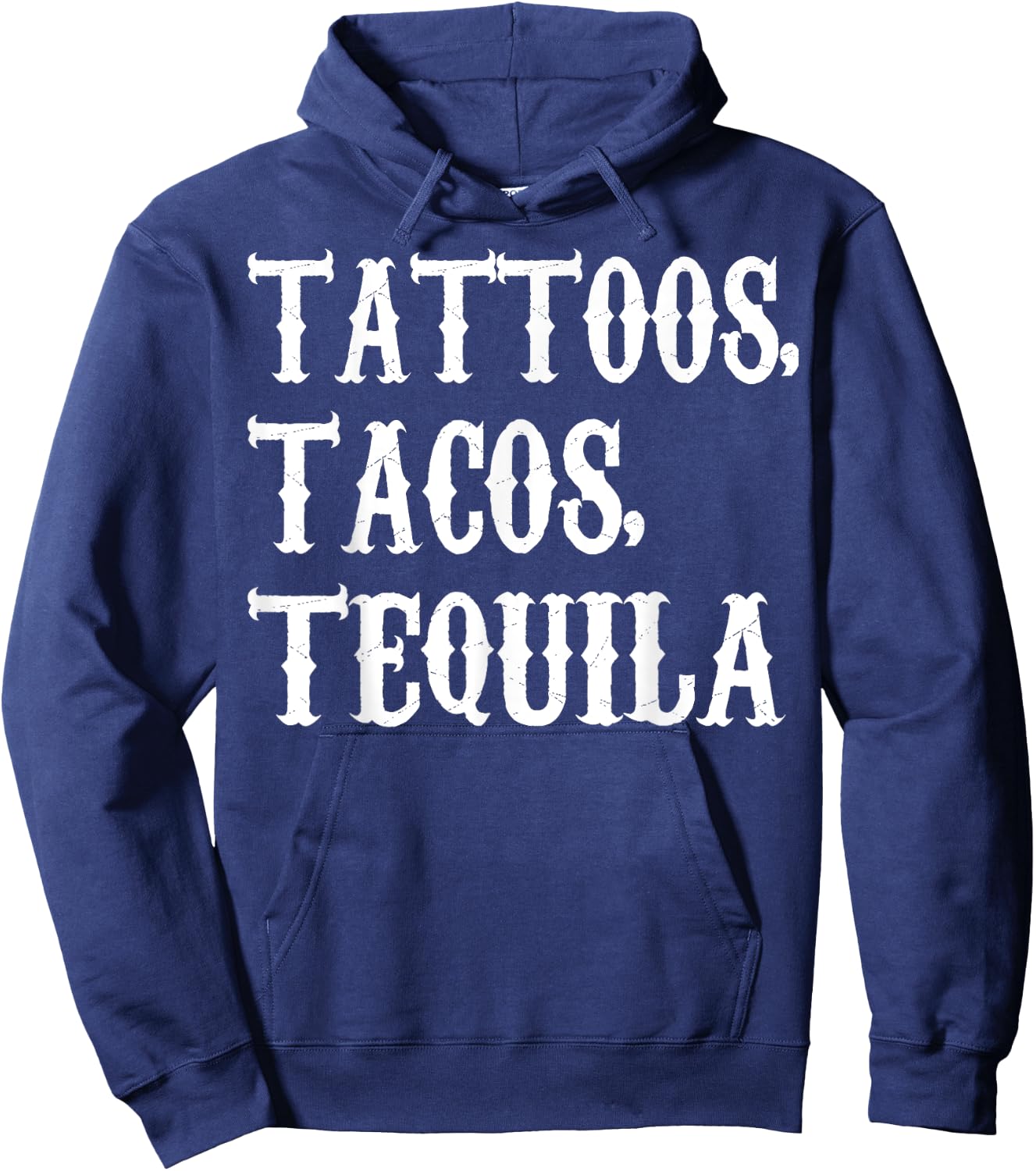 Tattoos Tacos Tequila Hoodie - Hoodie | Navy