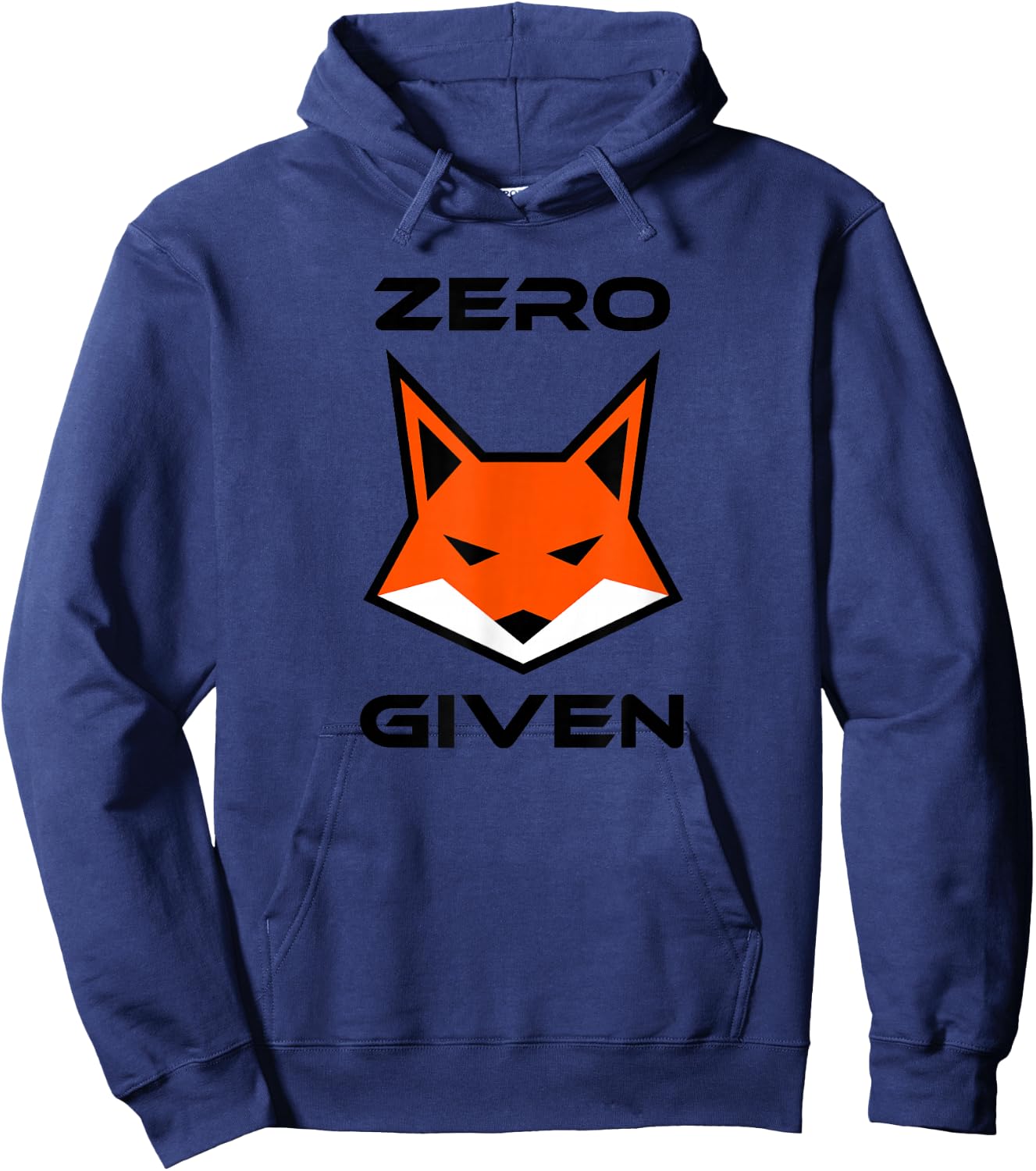 Zero Fox Given Hipster Fox Humor Hoodie - Hoodie | Navy