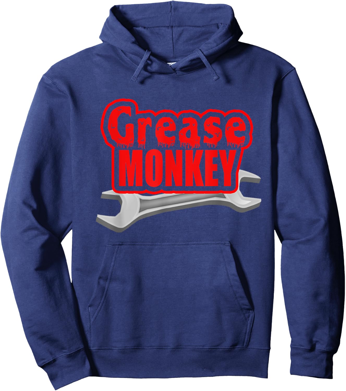 Grease Monkey Wrench Auto Mechanics T Shirt Hoodie - Hoodie | Navy