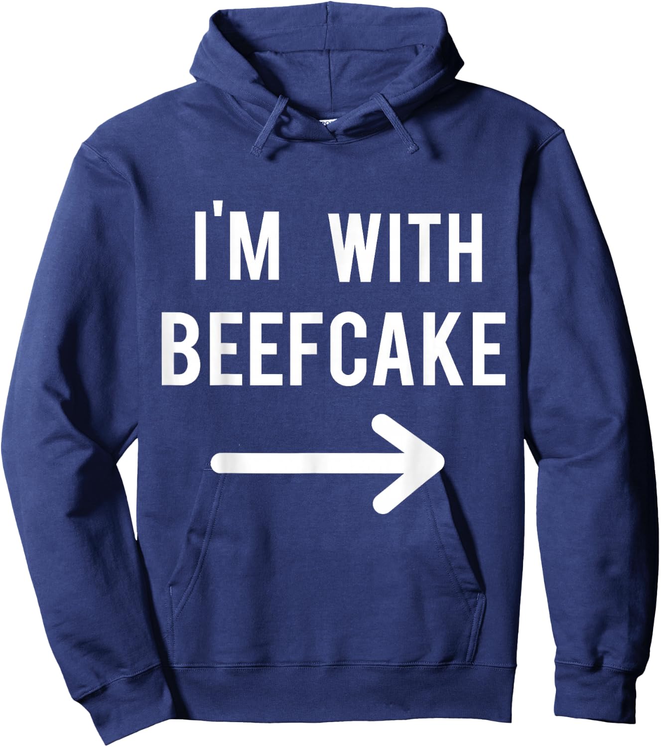 I'm With Beefcake Funny Item Hoodie - Hoodie | Navy