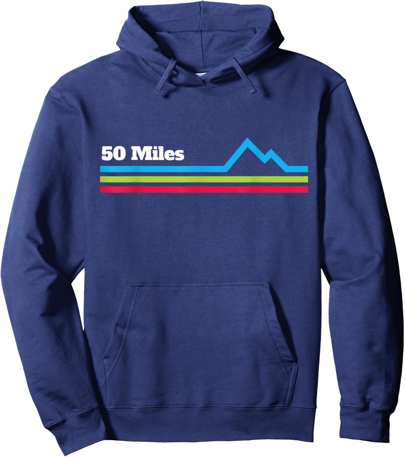 Ultra Marathon Shirt - 50 Miles Mountains Hoodie - Hoodie | Navy