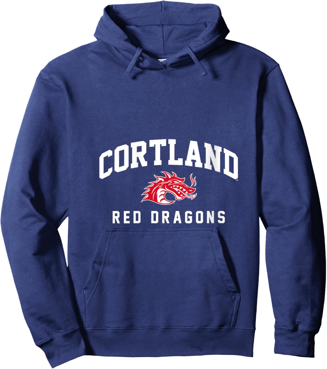 Women's SUNY Cortland Red Dragons V-Neck Hoodie - Hoodie | Navy