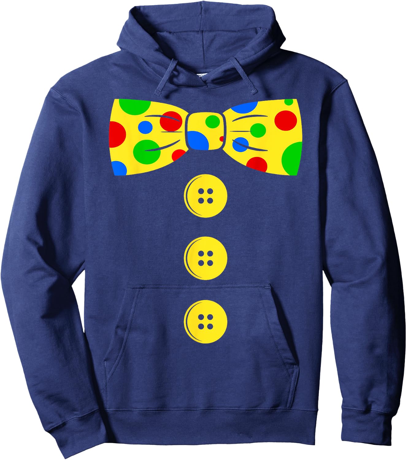 Clown Big Bow Tie | Funny tacky clown outfit Hoodie - Hoodie | Navy