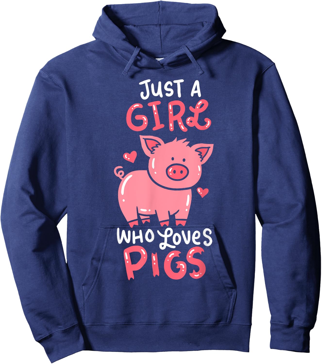 Pig Piglet Hog Farm Animal Funny Gift Hoodie - Hoodie | Navy