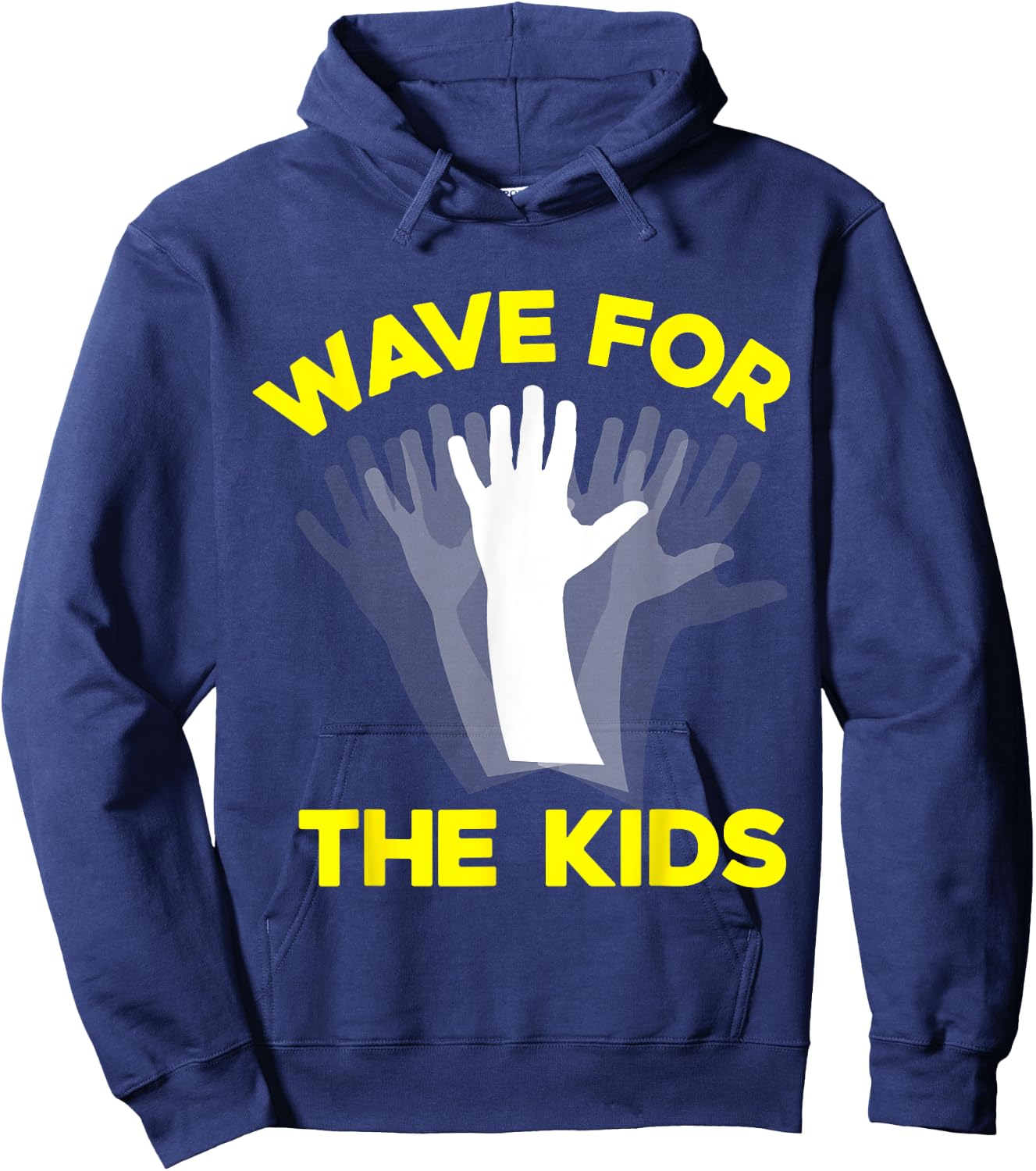 Wave for the Kids (iowa shirt) Hoodie - Hoodie | Navy
