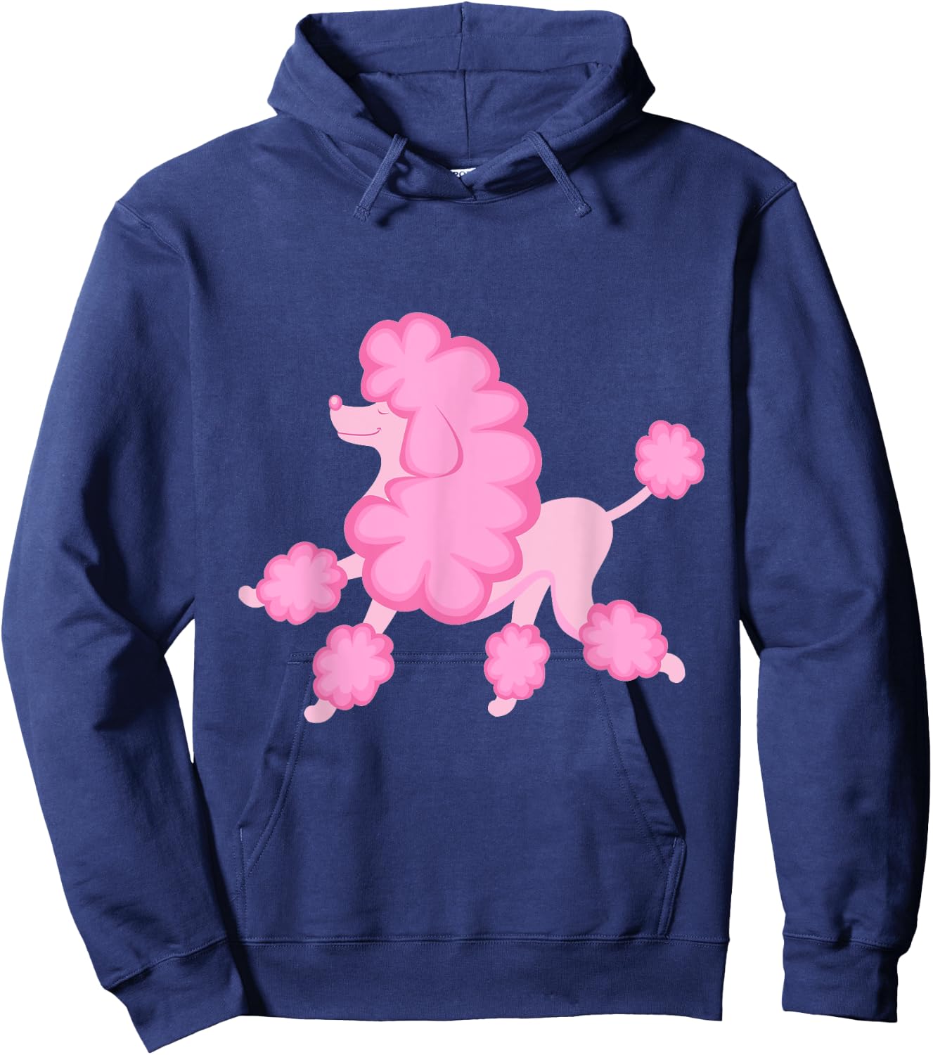 Fancy Pink Poodle Hoodie - Hoodie | Navy