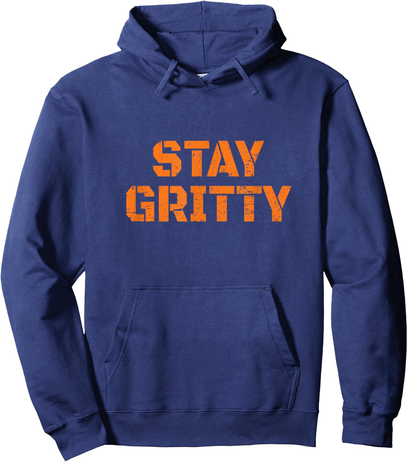 STAY GRITTY Funny Ice Hockey Philly Vintage Hoodie - Hoodie | Navy