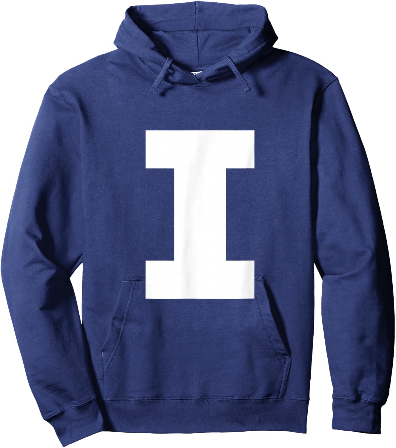Letter I Capital Alphabet Monogram Initial Hoodie - Hoodie | Navy