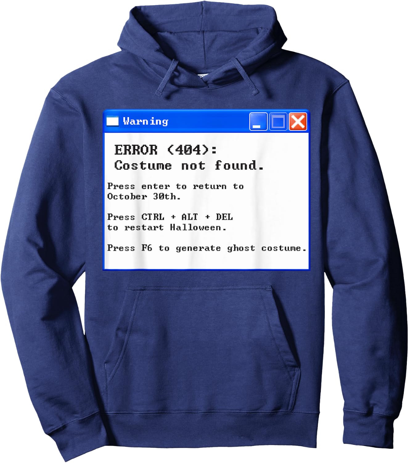 Error 404 Halloween Costume Not Found Hoodie - Hoodie | Navy