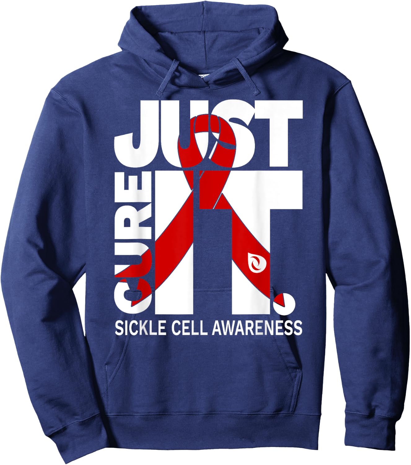 Just Cure Sickle Cell Awareness Ribbon Hoodie - Hoodie | Navy