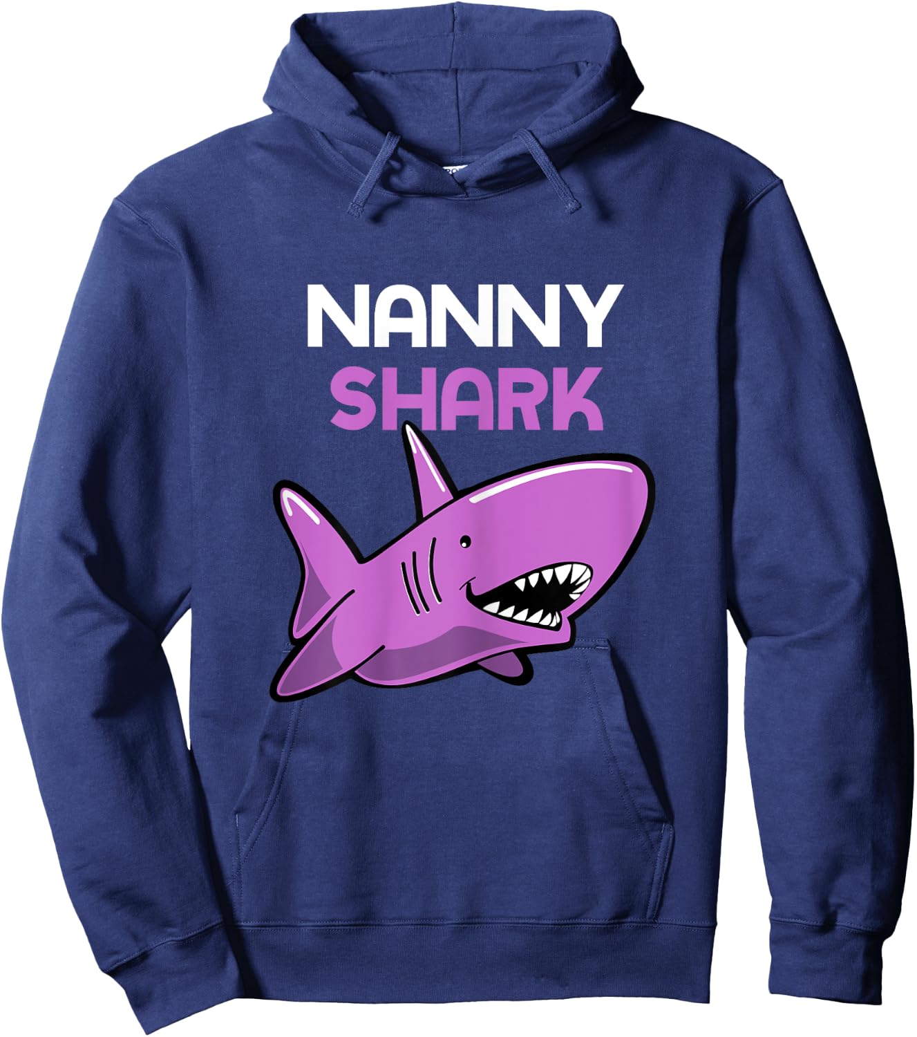 Nanny Shark Funny Family Hoodie - Hoodie | Navy