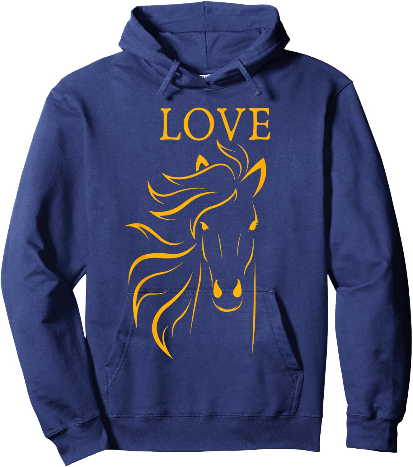 Women and Girls Stylish Love Horse Head Hoodie - Hoodie | Navy