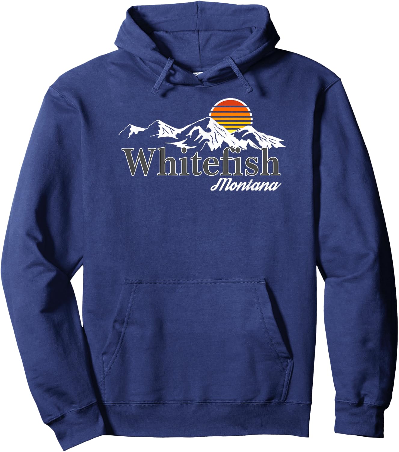 Skiing Whitefish Montana Mountain Lover Hoodie - Hoodie | Navy