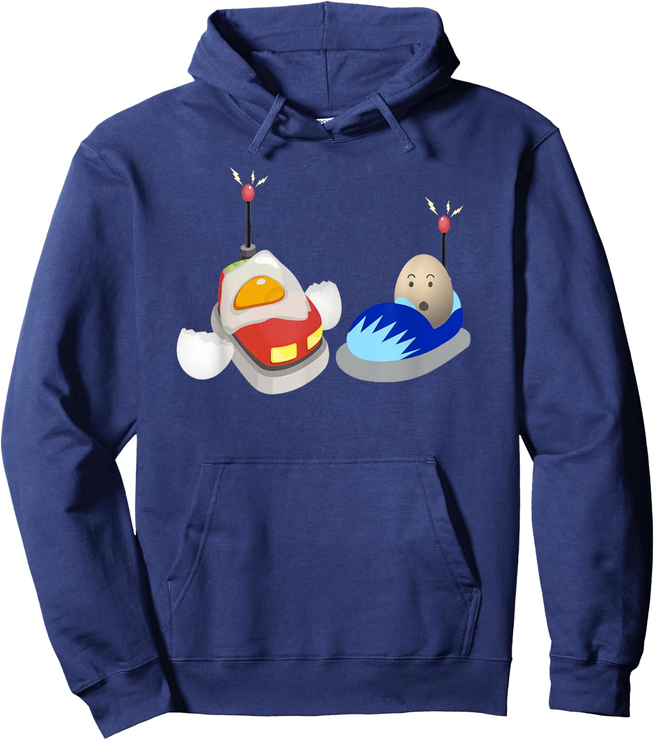 Eggs Bumper Funny Cars Food Humor Kids Man Cool Hoodie - Hoodie | Navy