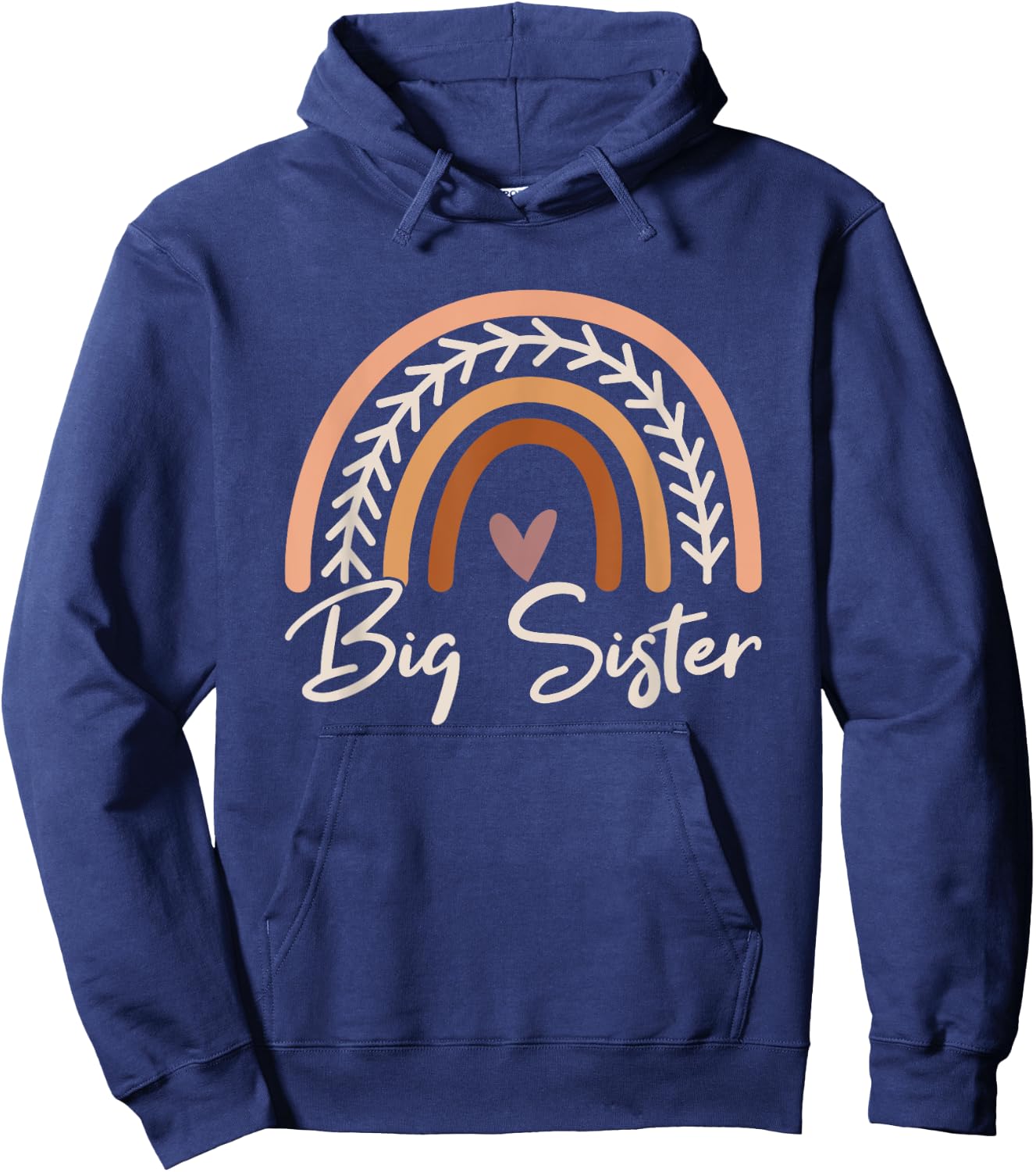 Big SIster Boho Rainbow Big SIster Hoodie - Hoodie | Navy