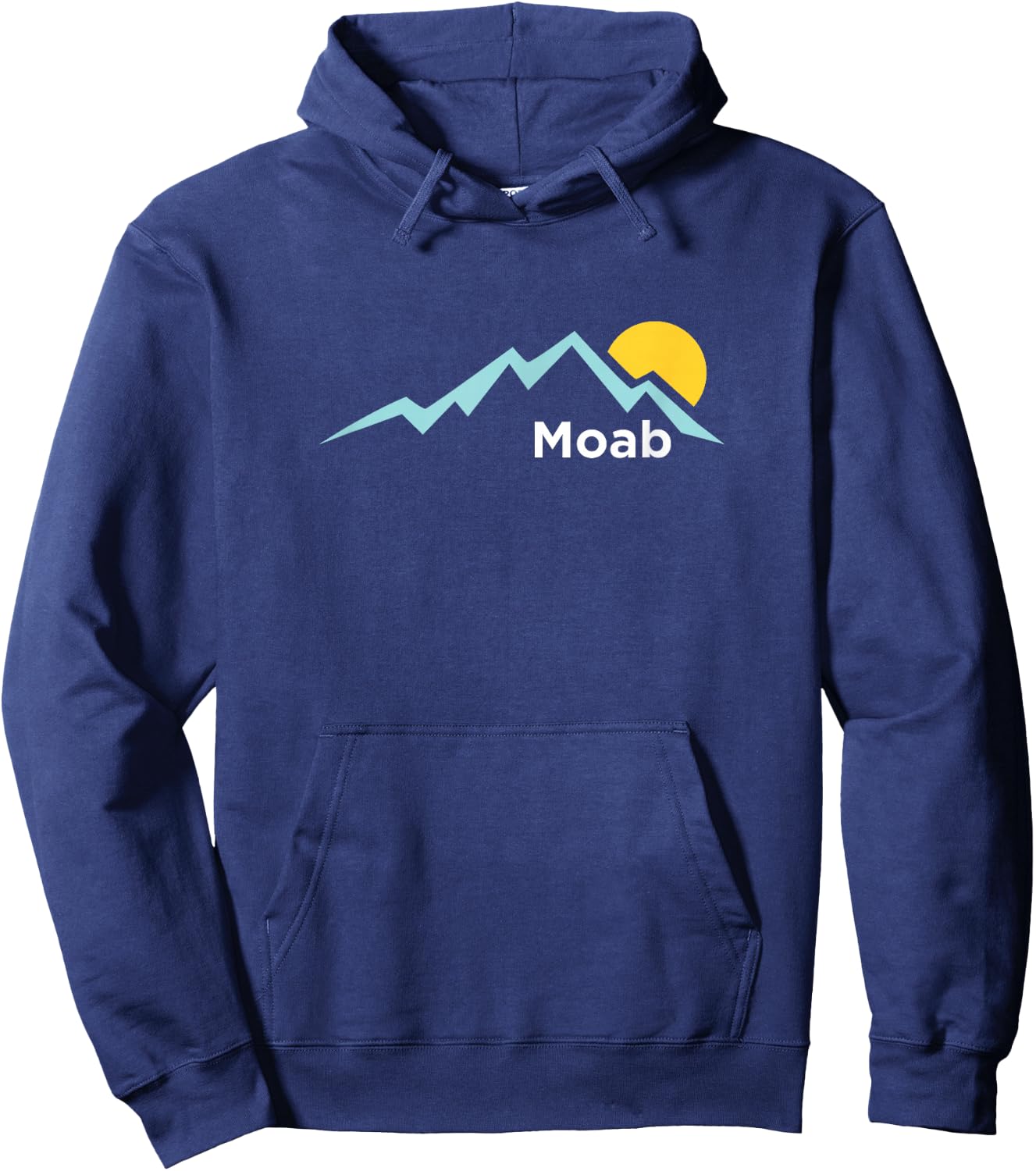 Moab, Utah Sunset Mountain - Moab Hoodie - Hoodie | Navy