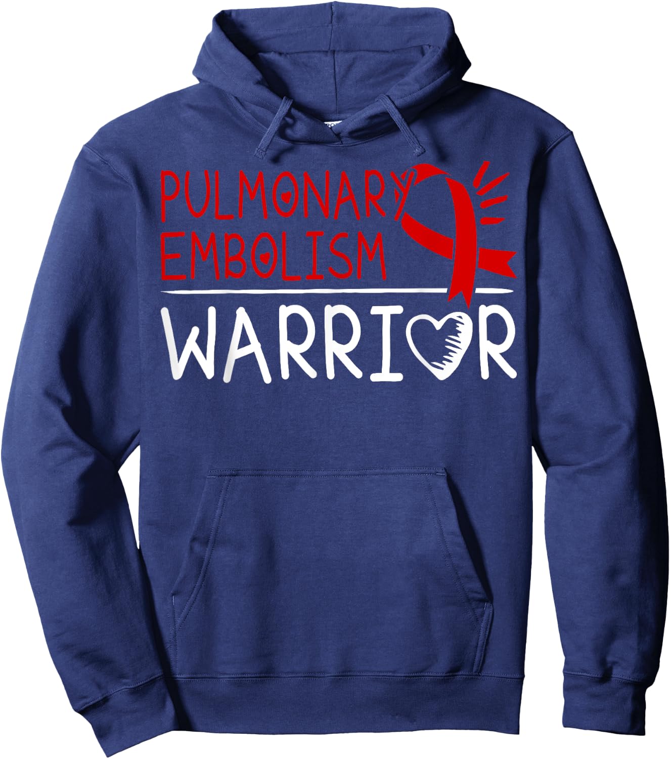 Red Ribbon Gift Pulmonary Embolism Patients Hoodie - Hoodie | Navy