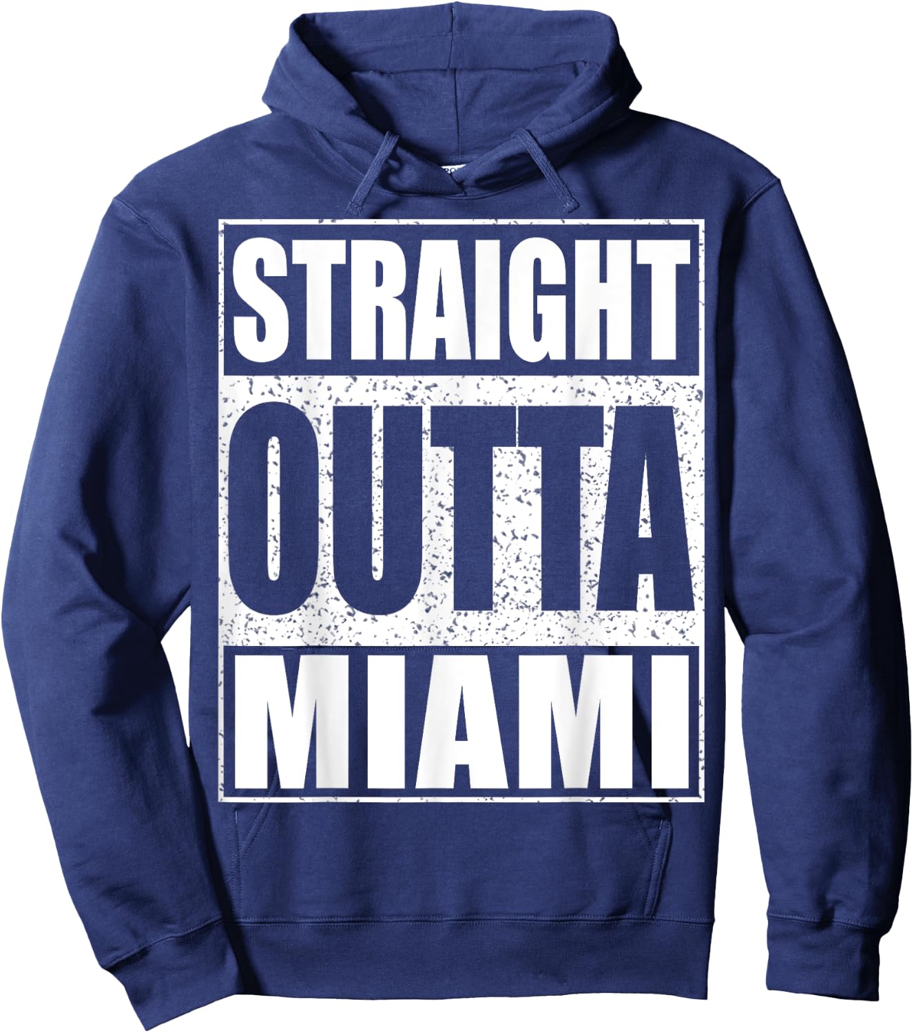 Straight Outta Miami Patriotic Florida Shirt Hoodie - Hoodie | Navy
