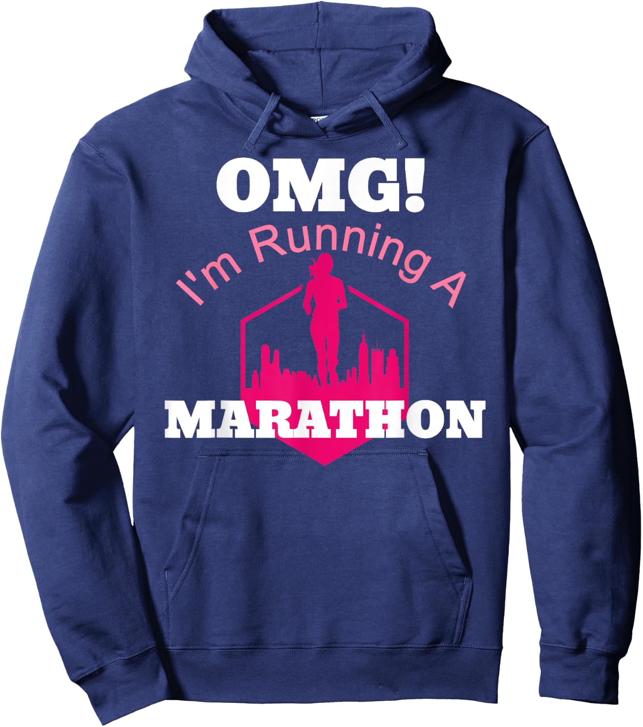 Marathon Running Girl 26.2 First Race Funny Hoodie - Hoodie | Navy