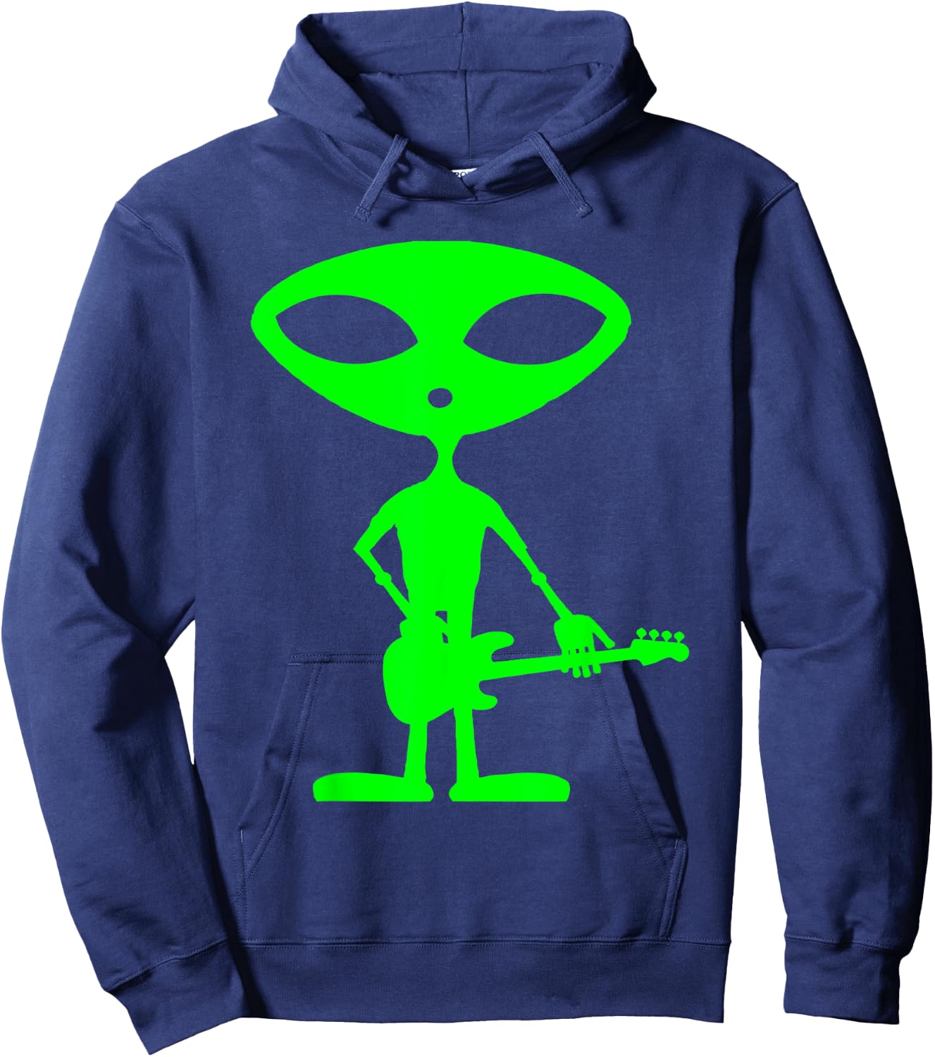 Alien Bassist Funny Bass Guitar Player Hoodie - Hoodie | Navy