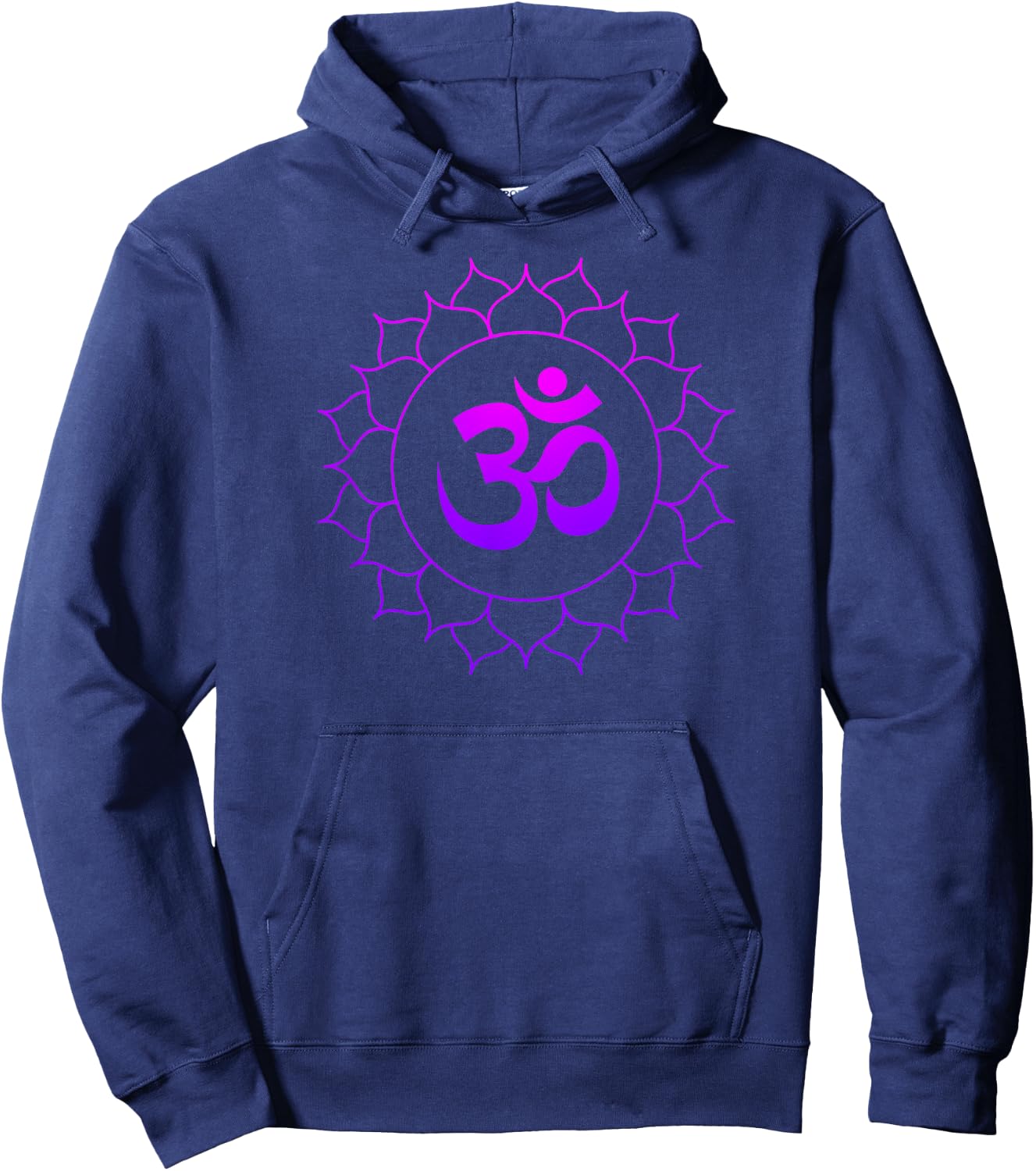 Graphic Om Lotus Gift Ohm Yoga Spiritual Hoodie - Hoodie | Navy