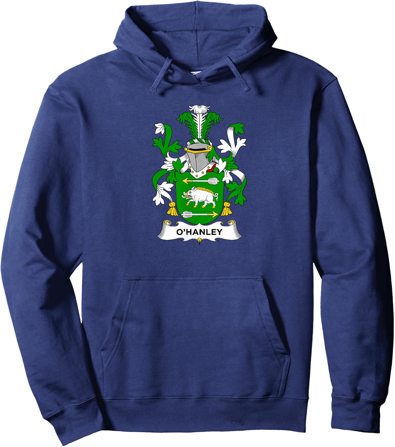 O'Hanley Coat of Arms - Family Crest Hoodie - Hoodie | Navy