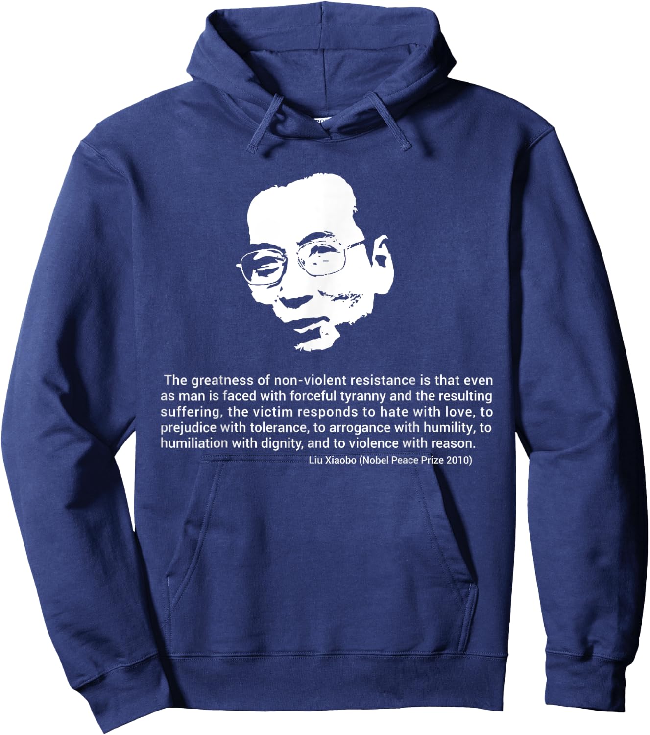 Liu Xiaobo Nobel Peace Non-violent Resistance Hoodie - Hoodie | Navy