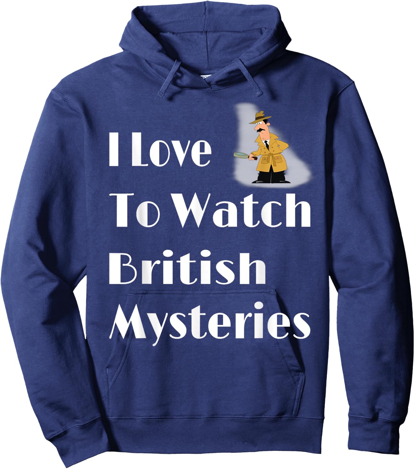 I Love British Mysteries Movie Gift Women Hoodie - Hoodie | Navy