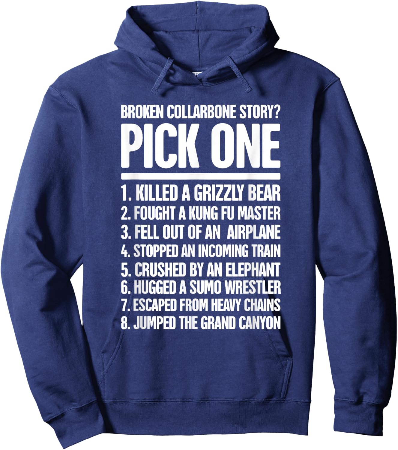 Funny Gift A Fractured Broken Collarbone Hoodie - Hoodie | Navy