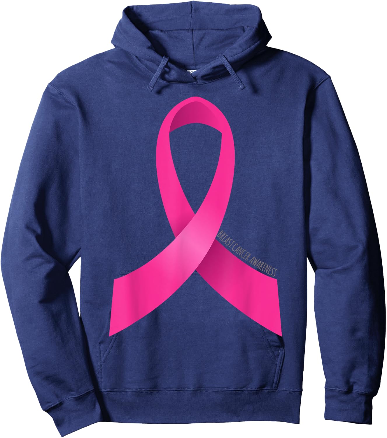 Breast Cancer Awareness Ribbon Hoodie - Hoodie | Navy