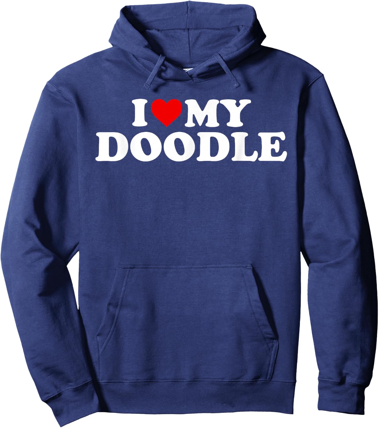 Golden Doodle Design: I Love My Doodle Design Hoodie - Hoodie | Navy