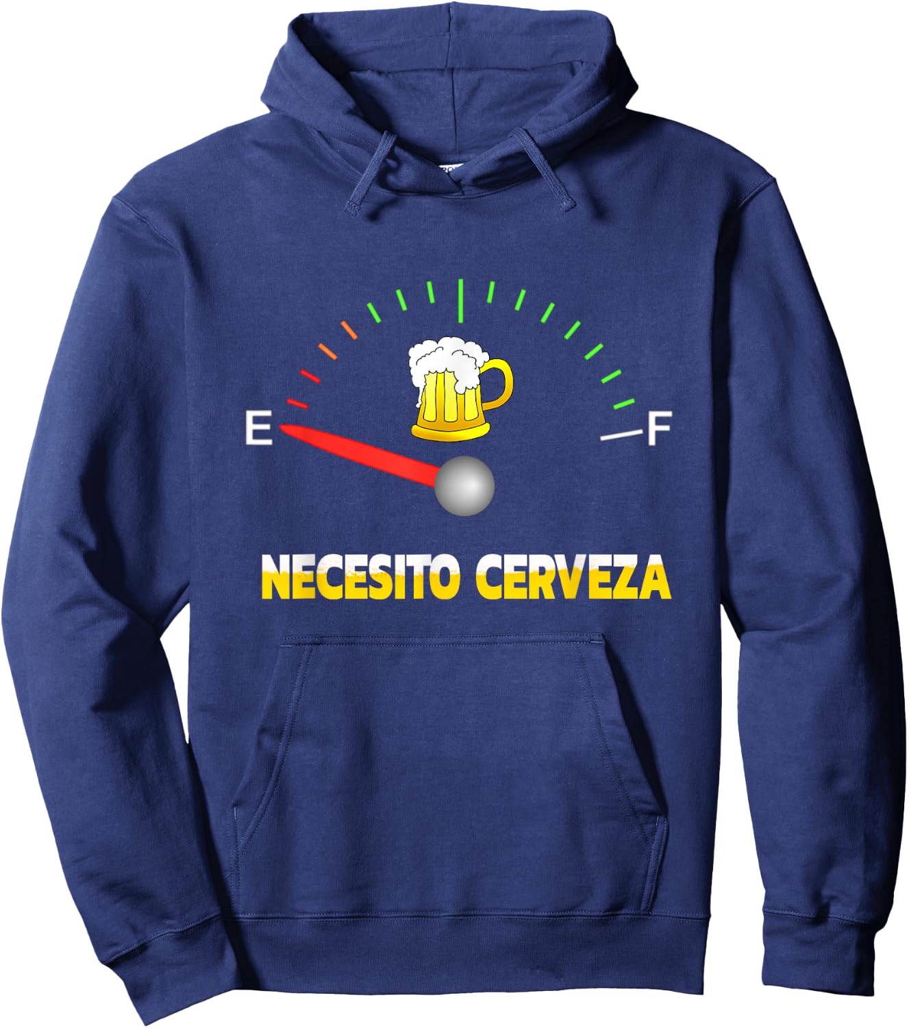 Necesito Cerveza I need beer in Spanish design Hoodie - Hoodie | Navy