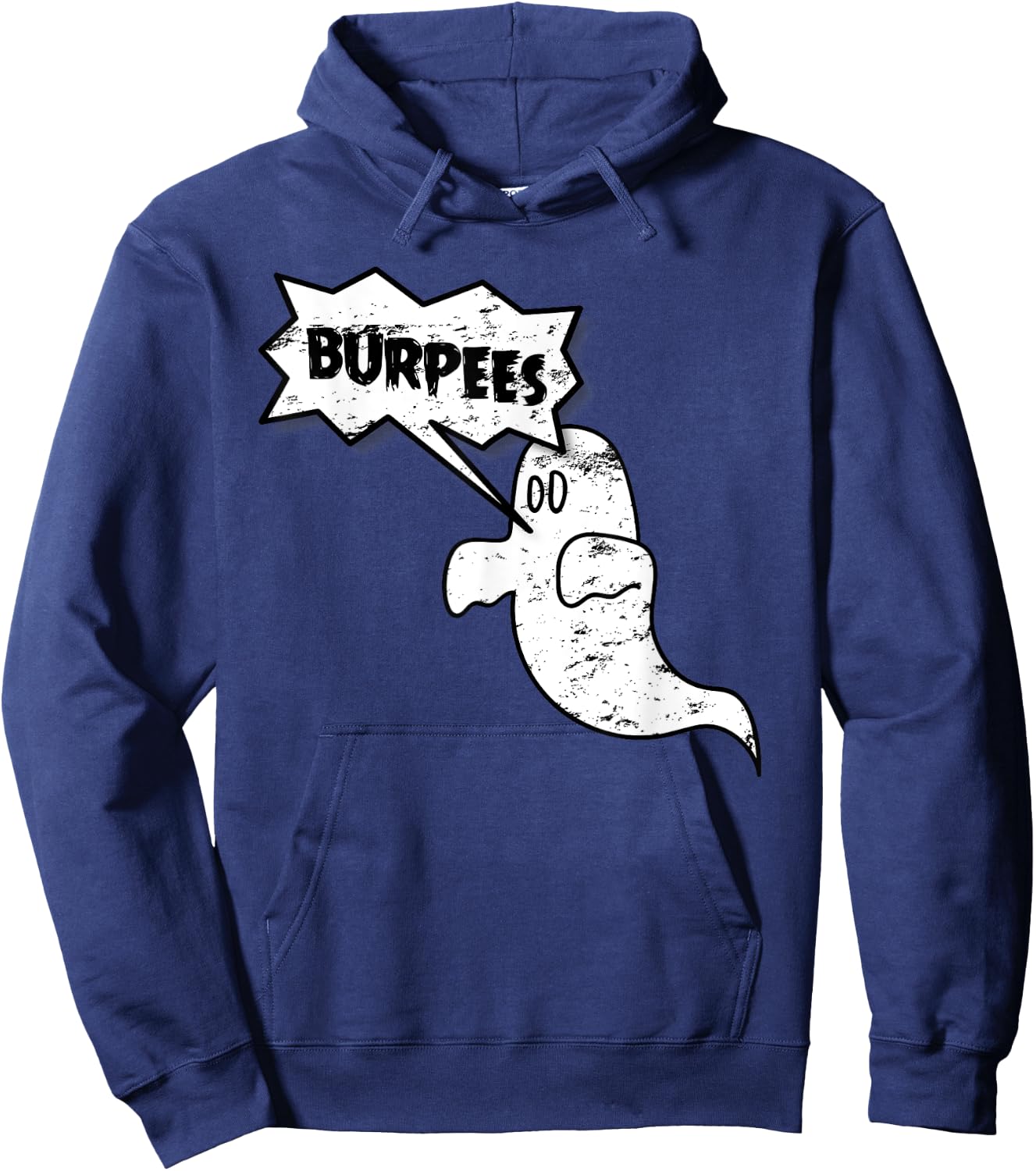Burpee Ghost | Halloween Athlete Hoodie - Hoodie | Navy