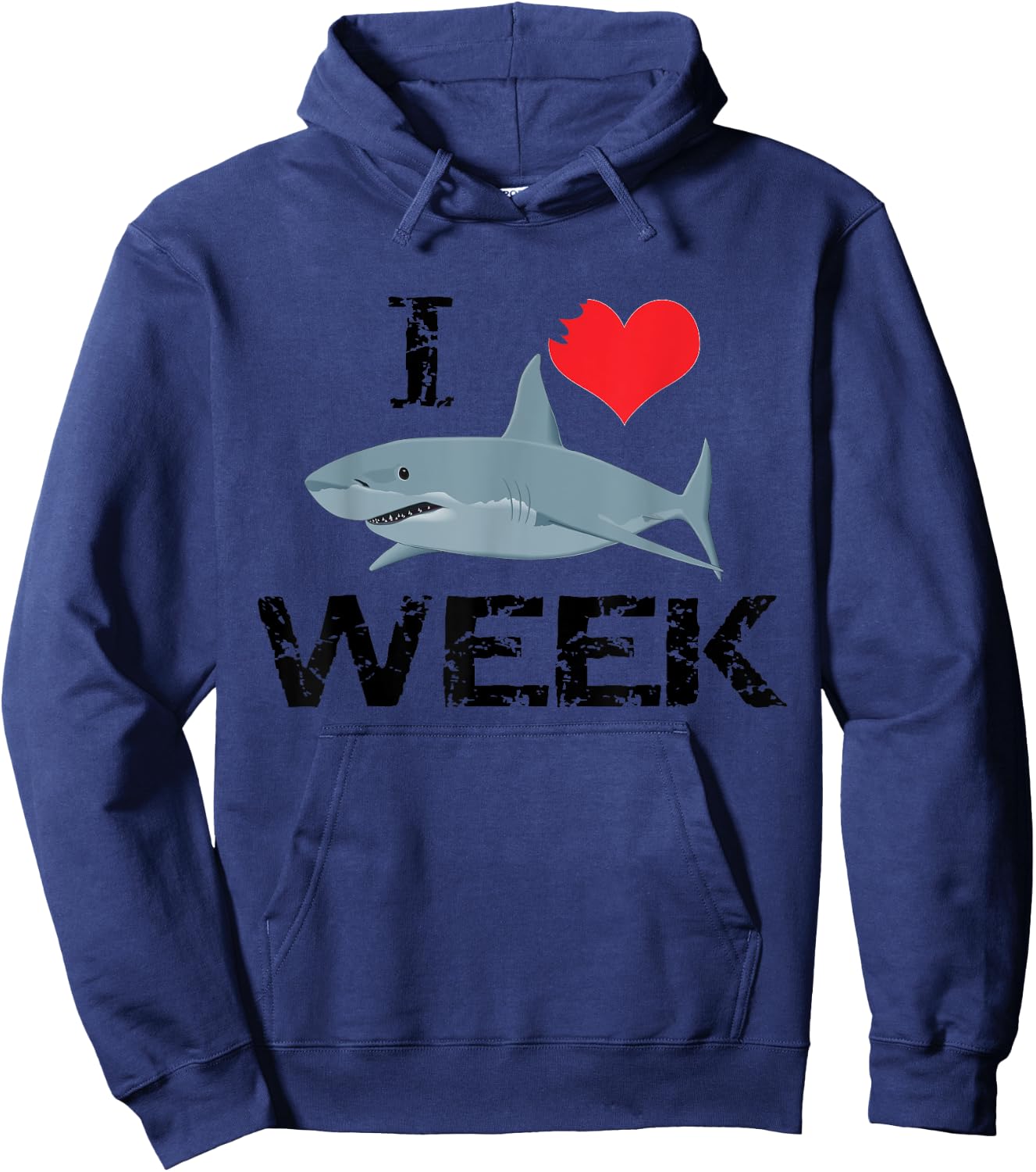 I Love Sharks , Shark Fan Gift Hoodie - Hoodie | Navy