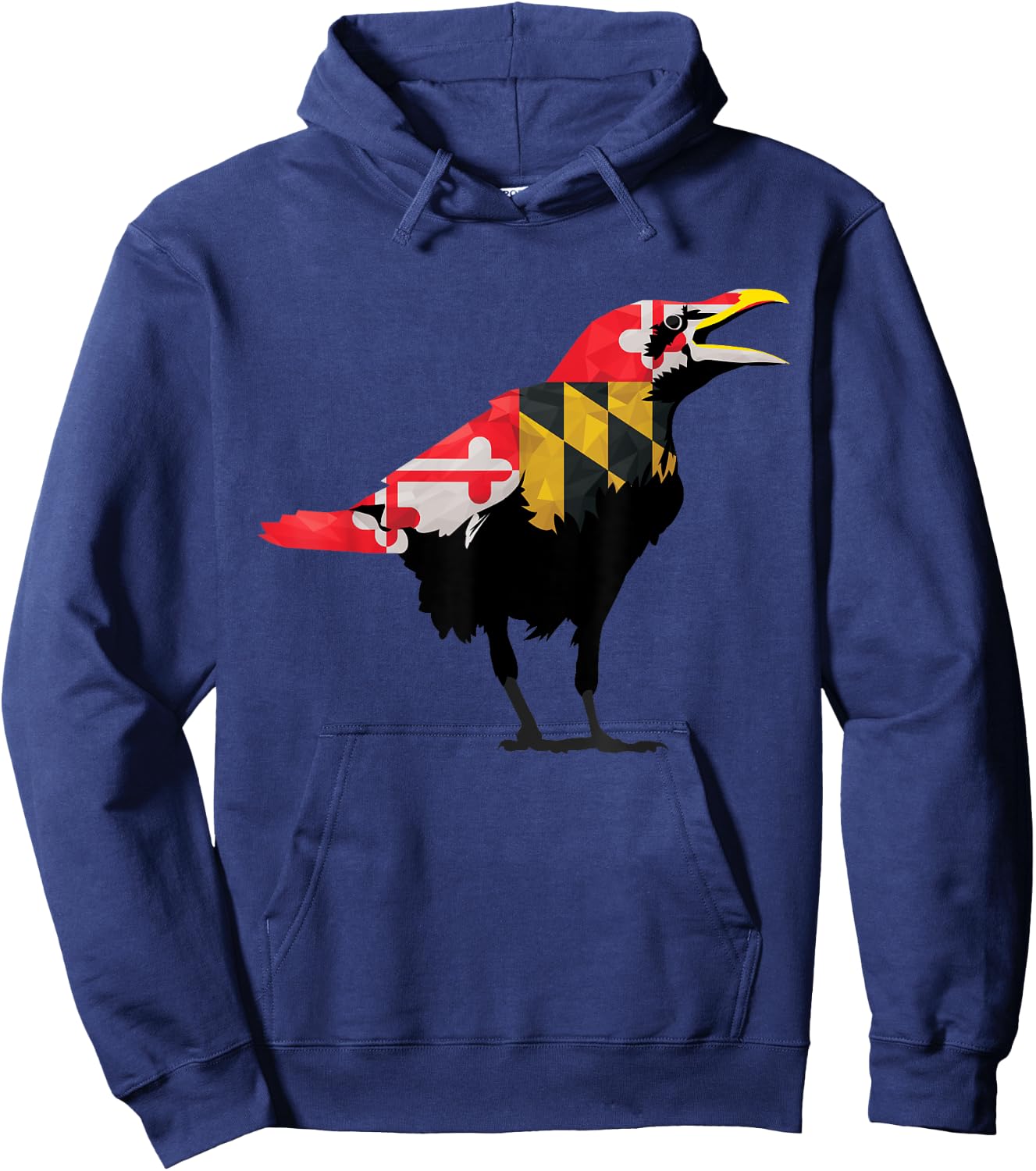 Maryland Raven Bird State Pride Flag Hoodie - Hoodie | Navy