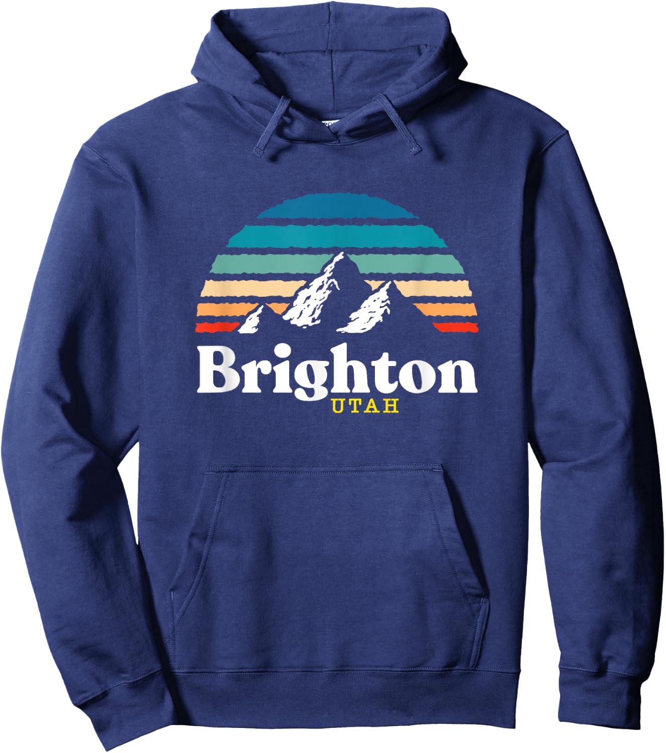 Brighton, Utah - USA Ski Resort 1980s Retro Hoodie - Hoodie | Navy